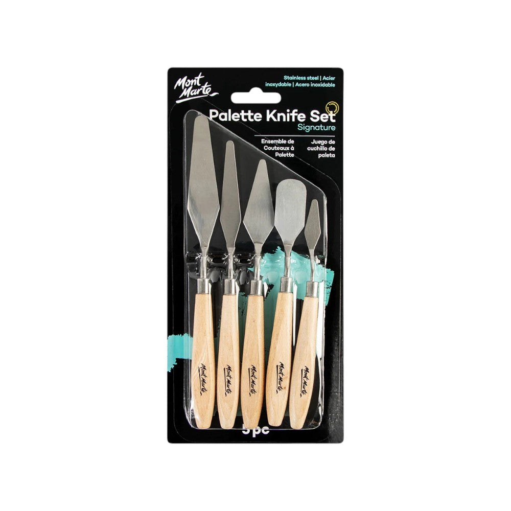 Mont Marte Palette Knife Set of 5 - Front Packaging View